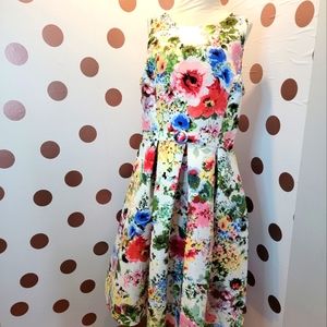 Vibrant flowered dress